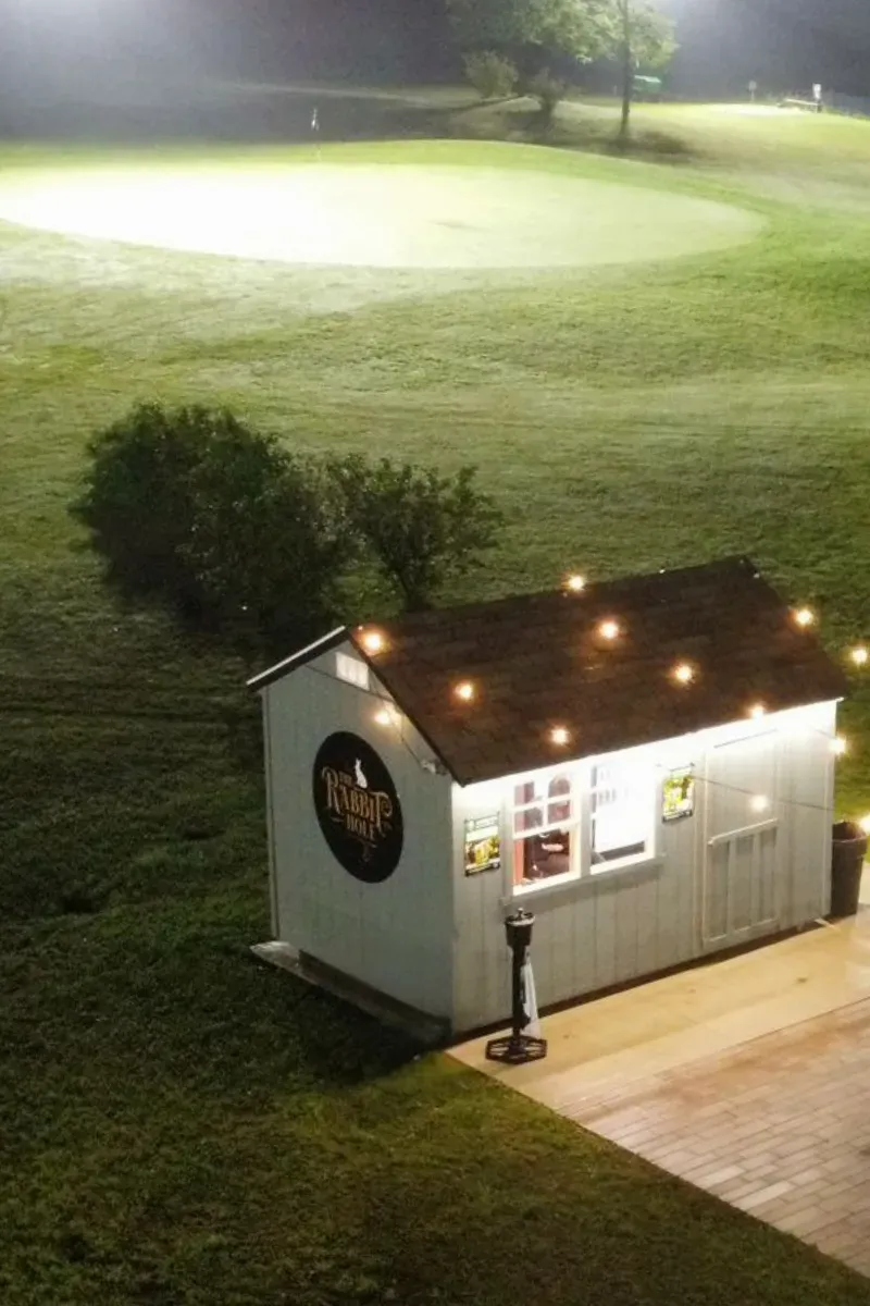 The Rabbit Hole halfway house alongside the fourth hole at The Badlands.